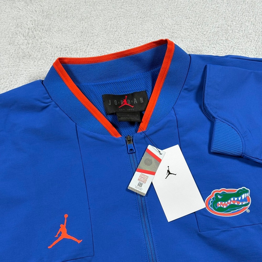Florida Gators Jordan Brand Coach Half-Zip Long Sleeve Jacket Royal SEC Large